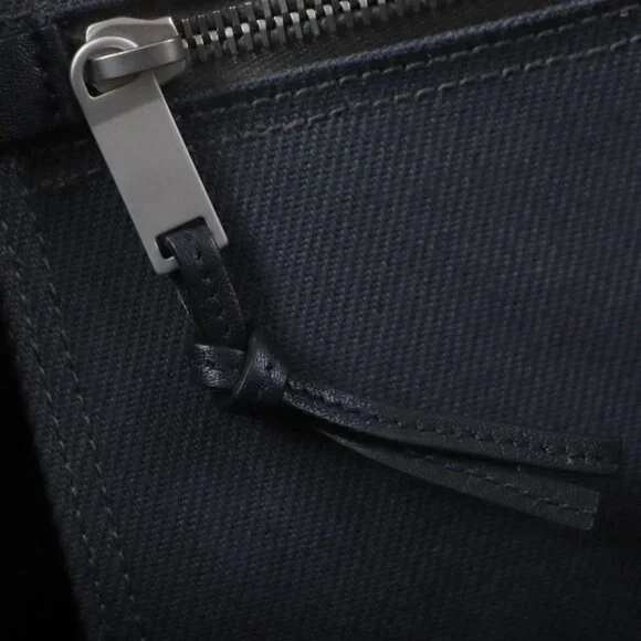 Saint Laurent Paris Rive Gauche N S Canvas Leather Tote Bag Dark Gray - Picture 11 of 12